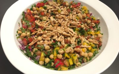 Chickpea and walnut salad