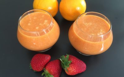 Orange and strawberry smoothie