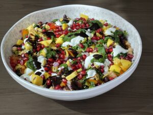 Healthy weight loss chaat that is high in protein