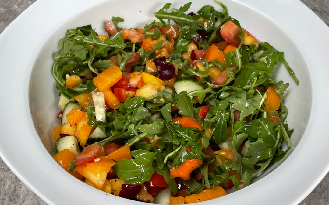 Healthy weight loss summer salad nectarine